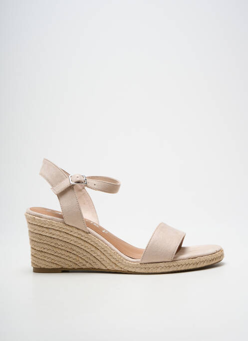 Espadrilles fermeture bride(s) talon de 7 à 9cm beige TAMARIS femme