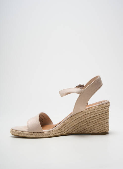 Espadrilles fermeture bride(s) talon de 7 à 9cm beige TAMARIS femme