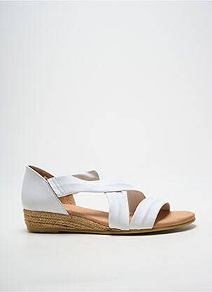 Sandales/nu pieds bout ouvert talon plat jusqu'à 3cm blanc PINAZ femme