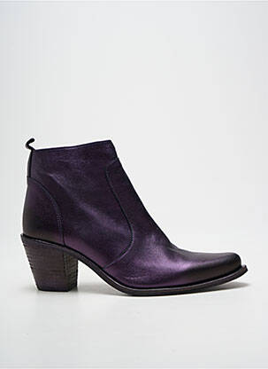 Bottines/boots tissage satiné talon de 4 à 6cm violet REDSKINS femme