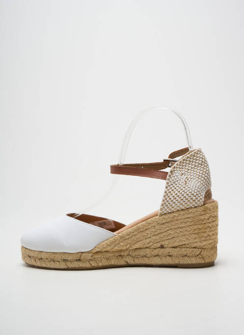 Espadrilles fermeture bride(s) talon de 7 à 9cm blanc PINAZ femme