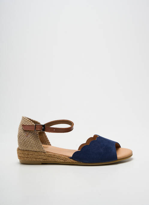 Espadrilles fermeture bride(s) talon plat jusqu'à 3cm bleu PINAZ femme