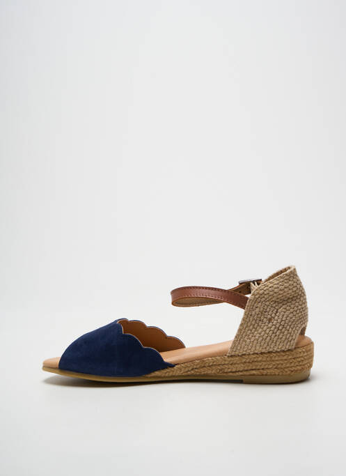 Espadrilles fermeture bride(s) talon plat jusqu'à 3cm bleu PINAZ femme