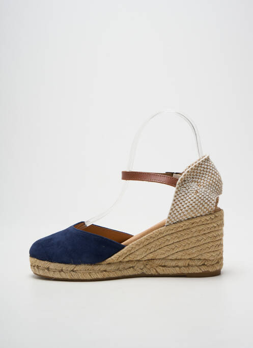 Espadrilles fermeture bride(s) talon de 7 à 9cm bleu PINAZ femme