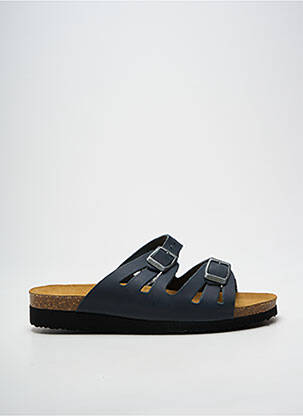 Mules/sabots bout ouvert talon plat jusqu'à 3cm bleu SANTAFE femme