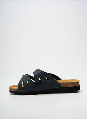 Mules/sabots bout ouvert talon plat jusqu'à 3cm bleu SANTAFE femme