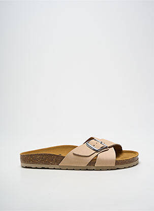 Mules/sabots voute plantaire talon plat jusqu'à 3cm beige SANTAFE femme