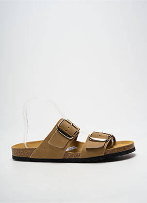 Mules/sabots voute plantaire talon plat jusqu'à 3cm marron SANTAFE femme