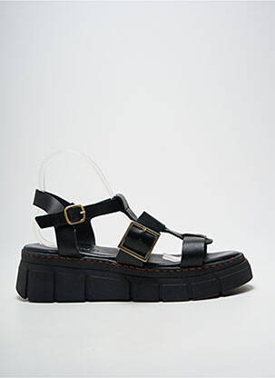 Sandales/nu pieds matière lisse talon de 4 à 6cm noir GOODSTEP femme