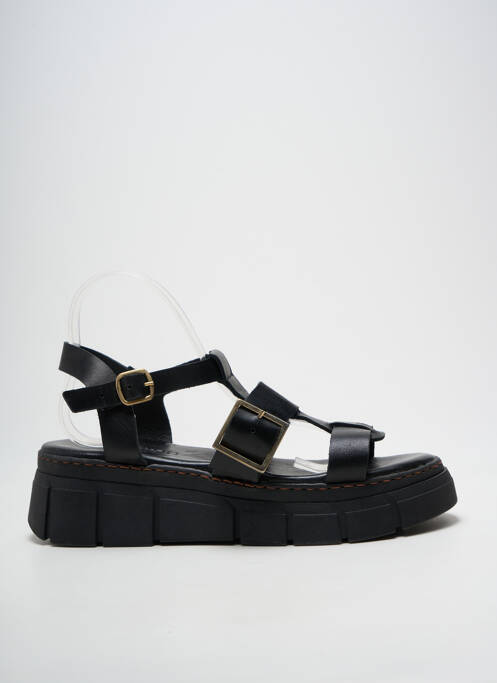 Sandales/nu pieds matière lisse talon de 4 à 6cm noir GOODSTEP femme