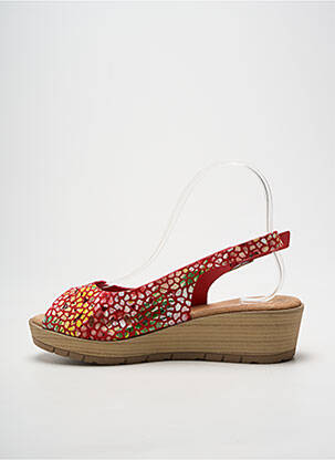 Sandales/nu pieds talon compensé talon de 4 à 6cm rouge KADANCIA femme