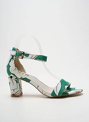 Sandales/nu pieds fermeture bride(s) talon de 7 à 9cm vert ELUE PAR NOUS femme