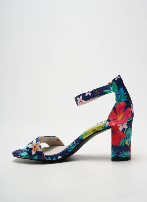 Sandales/nu pieds fermeture bride(s) talon de 7 à 9cm bleu ELUE PAR NOUS femme