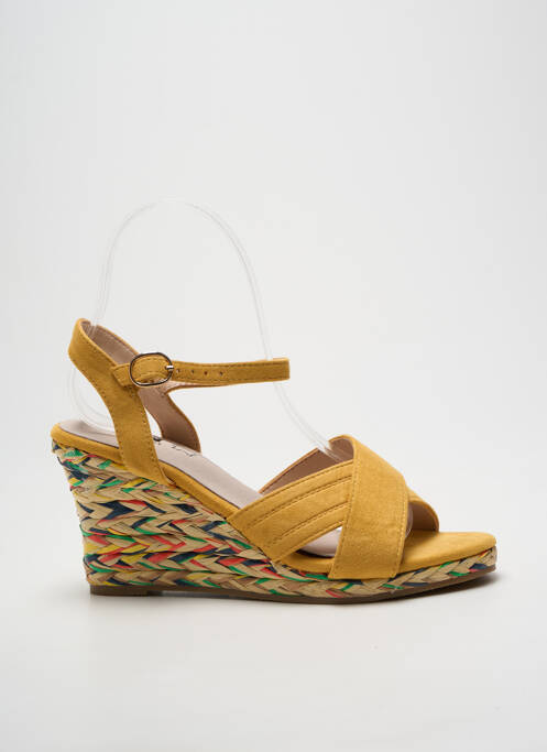 Sandales/nu pieds fermeture bride(s) talon de 7 à 9cm jaune ELUE PAR NOUS femme