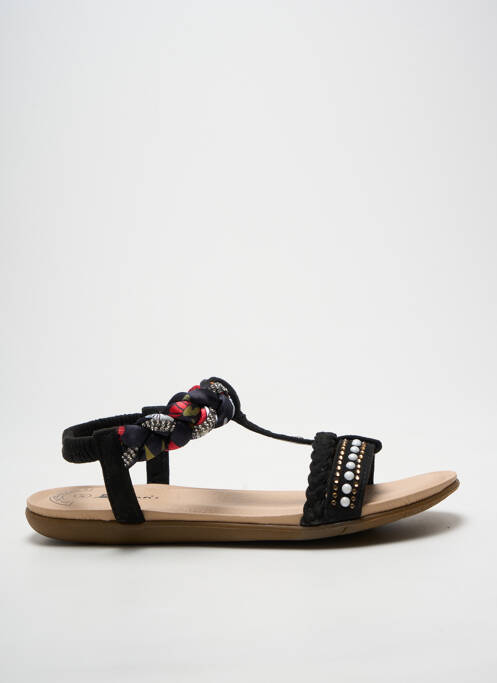 Sandales/nu pieds bout ouvert talon plat jusqu'à 3cm noir MORAN'S femme