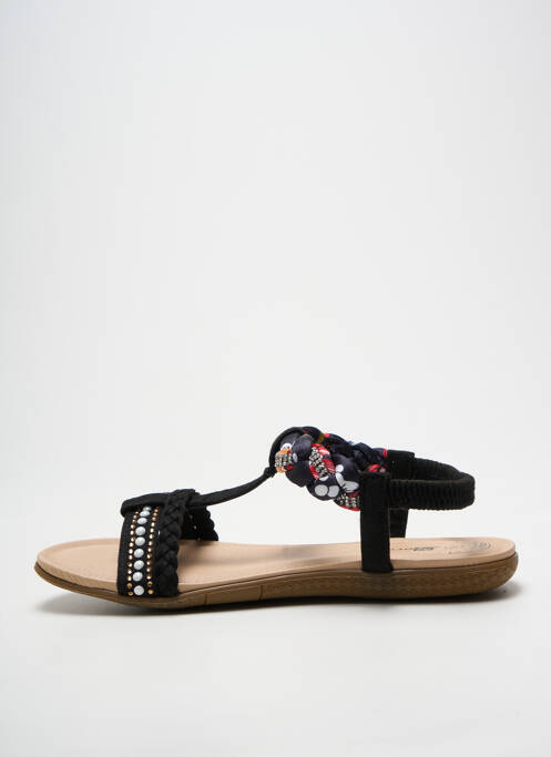 Sandales/nu pieds bout ouvert talon plat jusqu'à 3cm noir MORAN'S femme