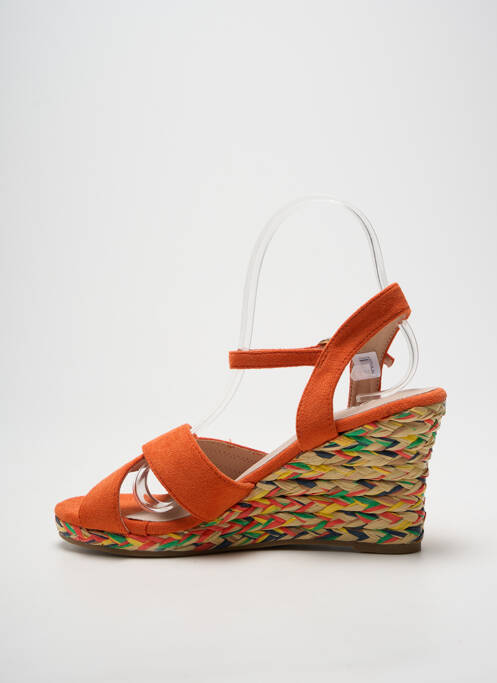 Sandales/nu pieds talon compensé talon de 7 à 9cm orange ELUE PAR NOUS femme