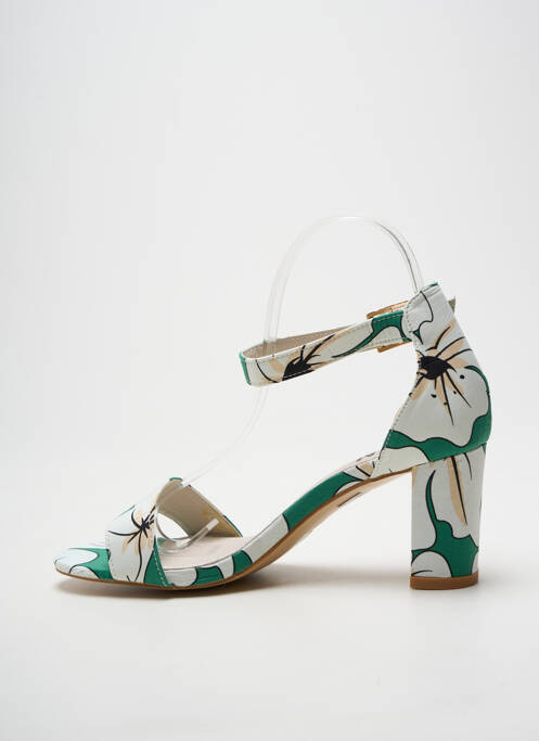 Sandales/nu pieds fermeture bride(s) talon de 7 à 9cm vert ELUE PAR NOUS femme