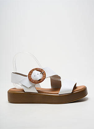 Sandales/nu pieds fermeture boucle(s) talon de 4 à 6cm blanc LOLA CANALES femme