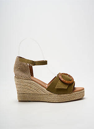 Espadrilles fermeture bride(s) talon de 7 à 9cm vert LOLA CANALES femme