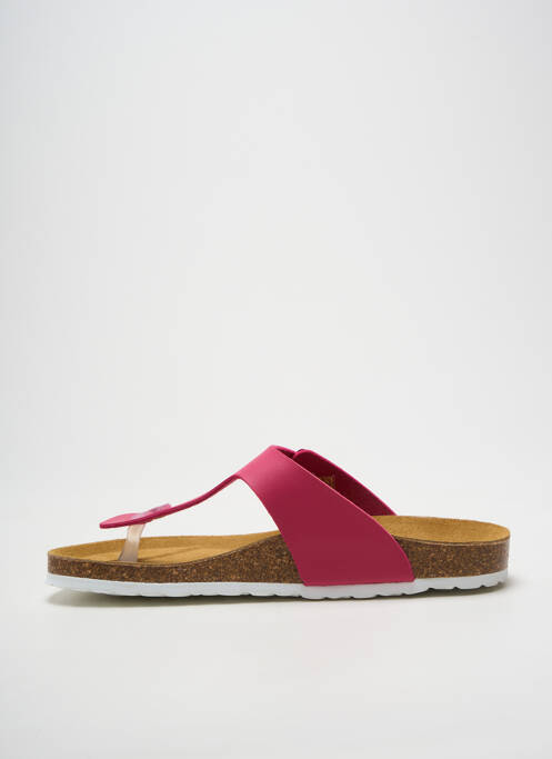 Tongs voute plantaire talon plat jusqu'à 3cm rose SANTAFE femme
