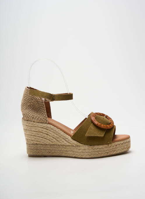 Espadrilles fermeture bride(s) talon de 7 à 9cm vert LOLA CANALES femme