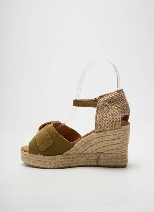Espadrilles fermeture bride(s) talon de 7 à 9cm vert LOLA CANALES femme
