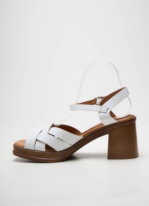 Sandales/nu pieds talon bottier talon de 7 à 9cm blanc LOLA CANALES femme