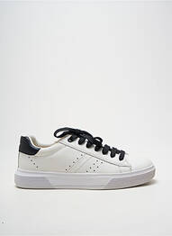 Baskets fermeture zip et lacets talon plat jusqu'à 3cm blanc GEOX femme