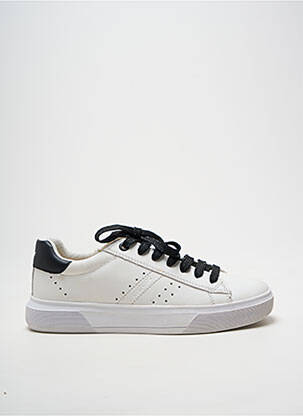 Baskets fermeture zip et lacets talon plat jusqu'à 3cm blanc GEOX femme