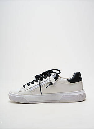 Baskets fermeture zip et lacets talon plat jusqu'à 3cm blanc GEOX femme