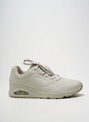 Baskets semelle amovible talon de 4 à 6cm beige SKECHERS femme