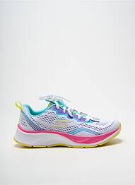 Baskets fermeture lacets bout rond blanc SKECHERS fille