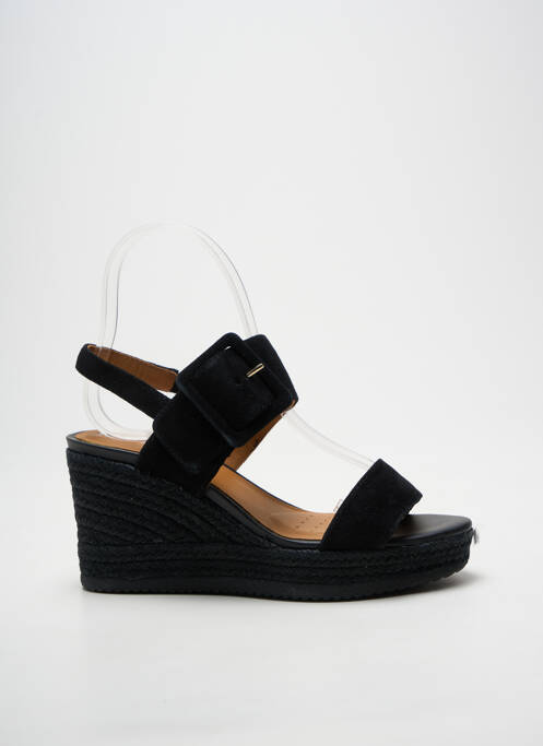 Espadrilles fermeture boucle(s) talon de 7 à 9cm noir GEOX femme