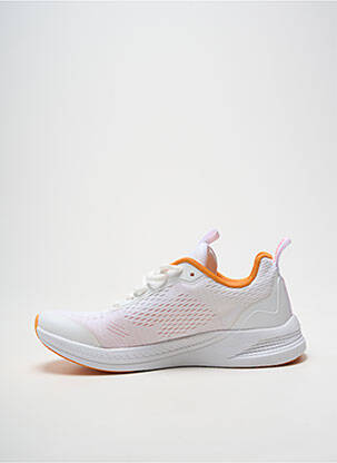 Baskets bout rond talon plat jusqu'à 3cm blanc RIEKER femme