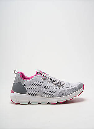 Baskets fermeture elastique talon plat jusqu'à 3cm gris RIEKER femme