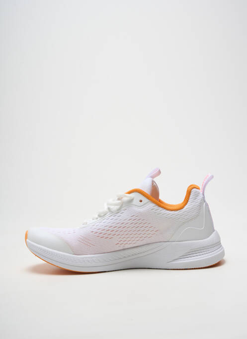 Baskets bout rond talon plat jusqu'à 3cm blanc RIEKER femme