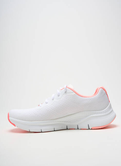 Baskets bout rond talon de 4 à 6cm blanc SKECHERS femme
