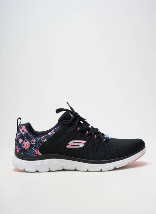 Baskets bout rond talon plat jusqu'à 3cm noir SKECHERS femme