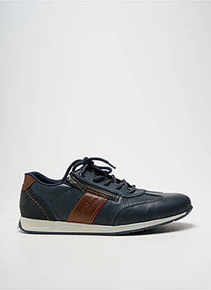 Baskets fermeture zip et lacets bout rond bleu RIEKER homme