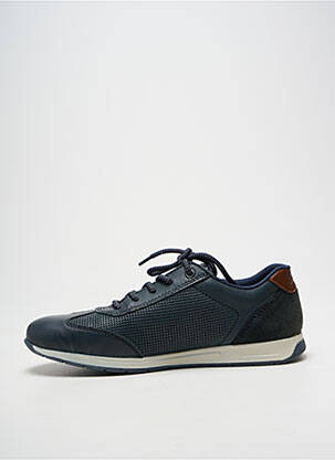 Baskets fermeture zip et lacets bout rond bleu RIEKER homme