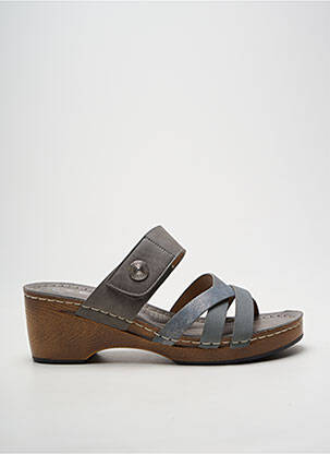 Mules/sabots type de semelle amortissante talon de 7 à 9cm gris MORAN'S femme