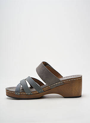 Mules/sabots type de semelle amortissante talon de 7 à 9cm gris MORAN'S femme