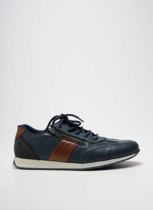 Baskets fermeture zip et lacets bout rond bleu RIEKER homme