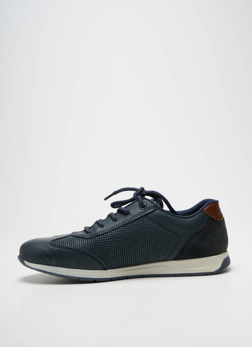 Baskets fermeture zip et lacets bout rond bleu RIEKER homme