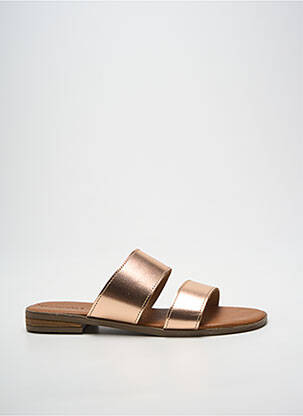 Mules/sabots tissage satiné talon plat jusqu'à 3cm rose L'ATELIER H. femme