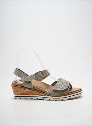 Sandales/nu pieds bout ouvert talon de 4 à 6cm gris ALTEX femme