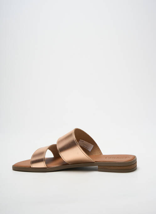 Mules/sabots tissage satiné talon plat jusqu'à 3cm rose L'ATELIER H. femme