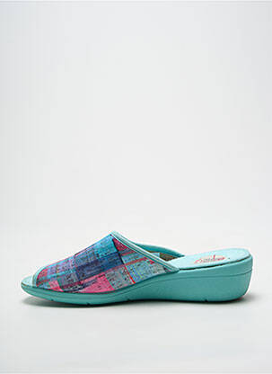 Chaussons/pantoufles talon de 4 à 6cm bleu CM CONFORT femme