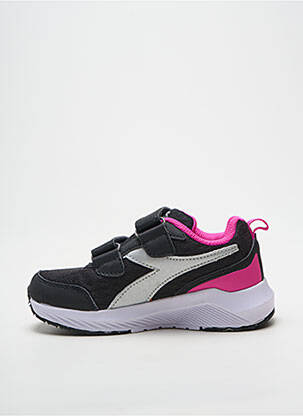 Baskets fermeture scratch bout rond rose DIADORA fille